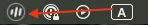 The AudioRoute tray icon in the macOS menu bar — a small audio-routing glyph next to the system status icons
